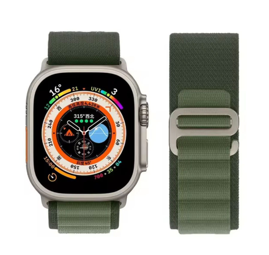 Bracelet smartwatch nylon boucle alpine