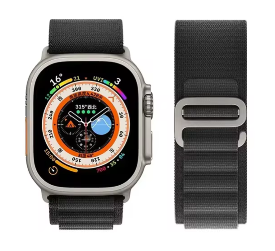 Bracelet smartwatch nylon boucle alpine