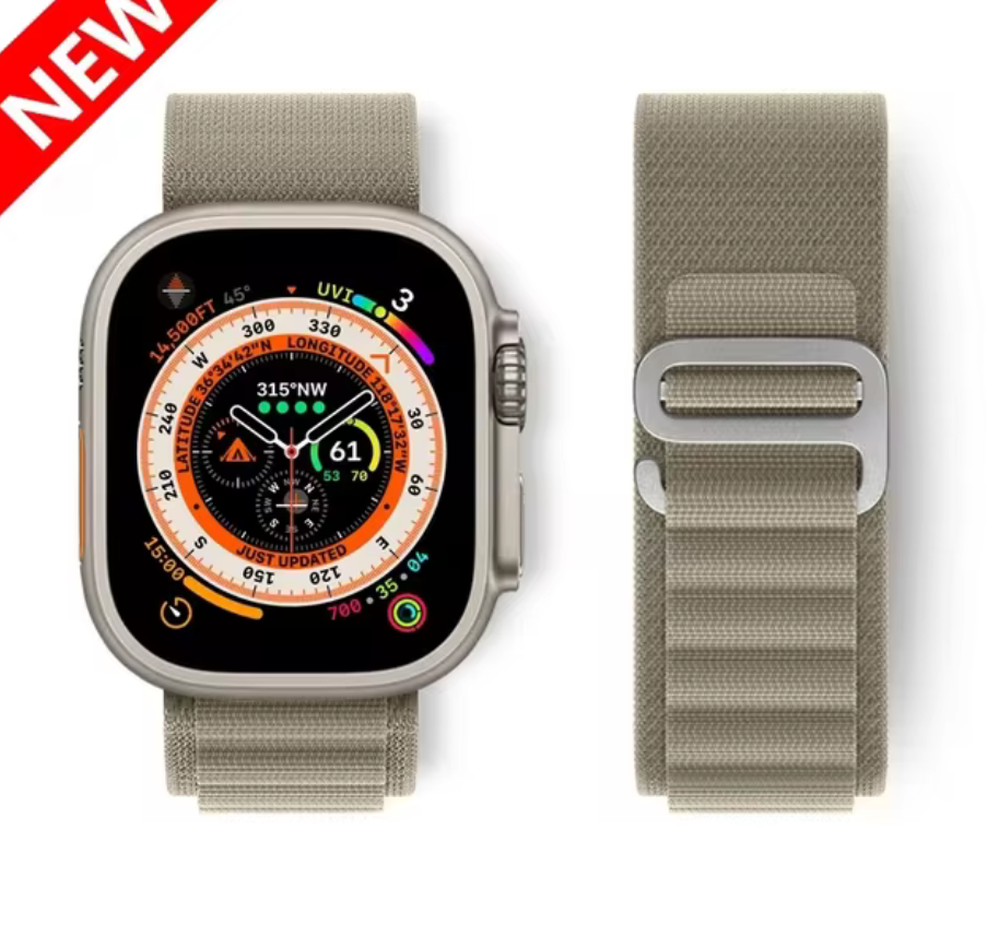 Bracelet smartwatch nylon boucle alpine