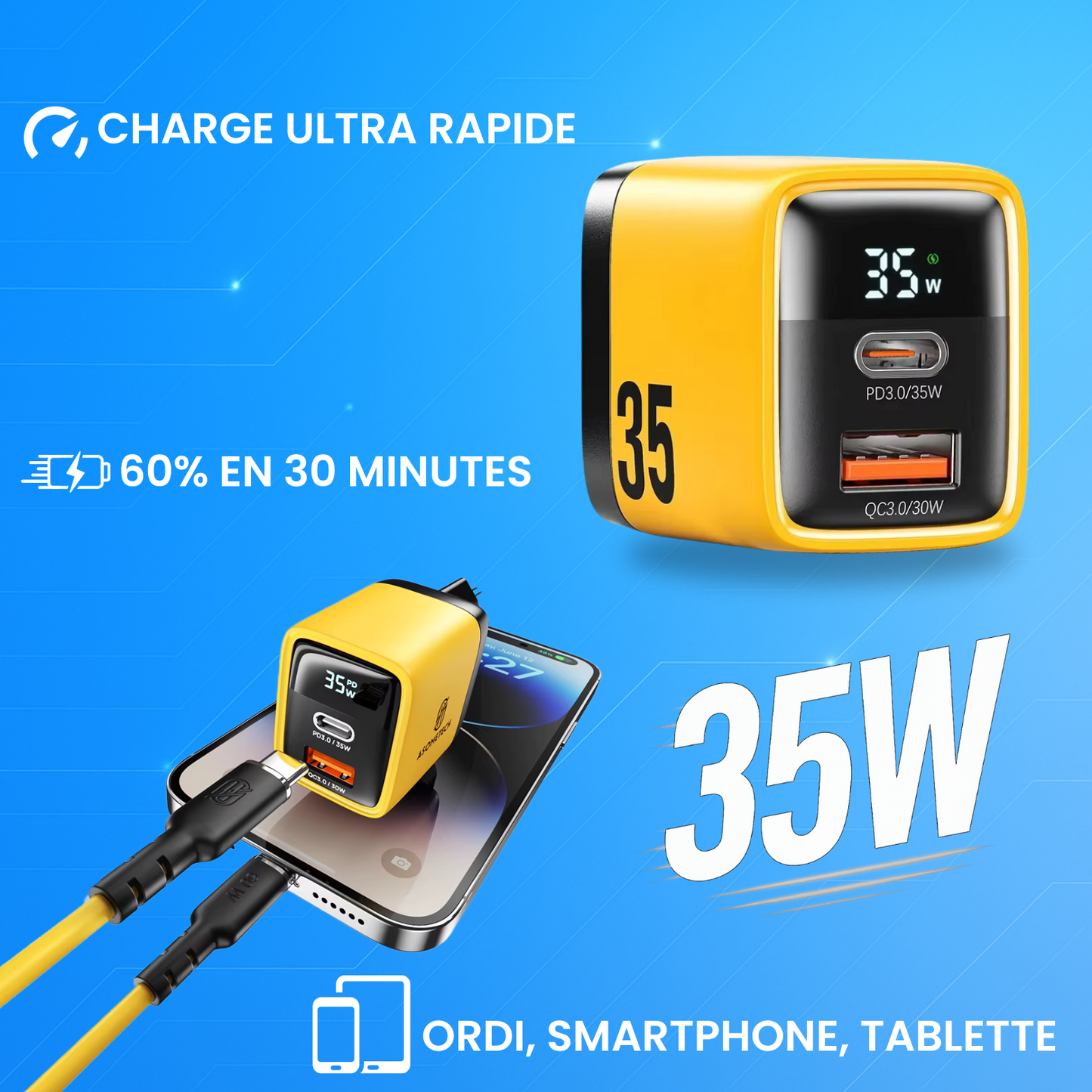 Chargeur rapide 35W