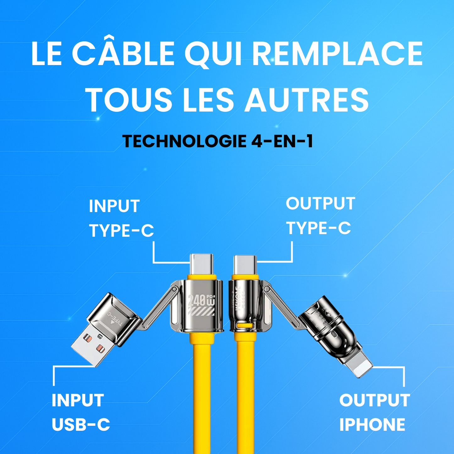 Chargeur + Câble 4-en-1